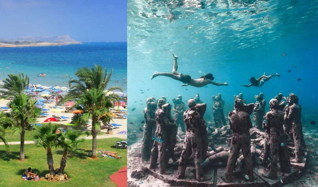 Underwater sculpture park in ayia napa cyprus